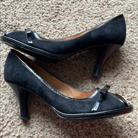 Sofft Elegant Black Peep-Toe Heels size 8.5 - Picture 1 of 6